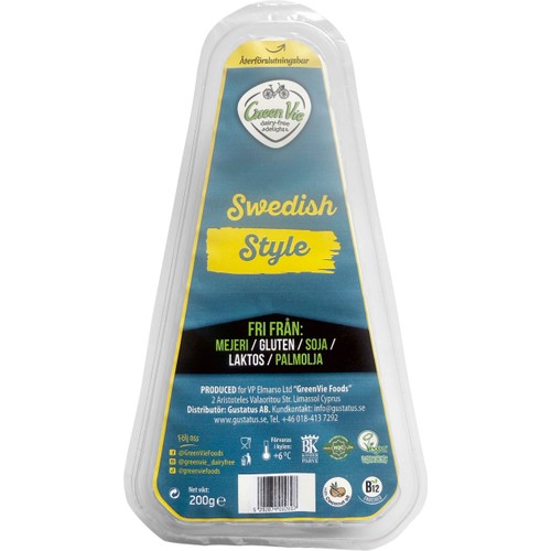 Ost Swedish Style Vegansk Glutenfri Laktosfri 200g Greenvie