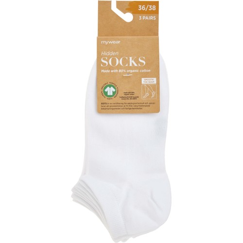 Hiddensocka 3p vit 39/41 mywear