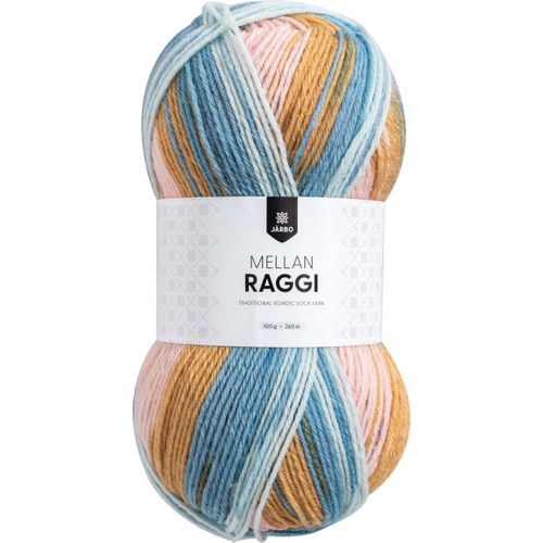 Garn Mellanraggi Pastel Rainbow 100g Järbo