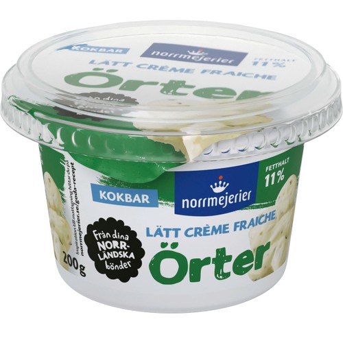 Crème Fraiche Lätt 11% Örter 200g Norrmejerier