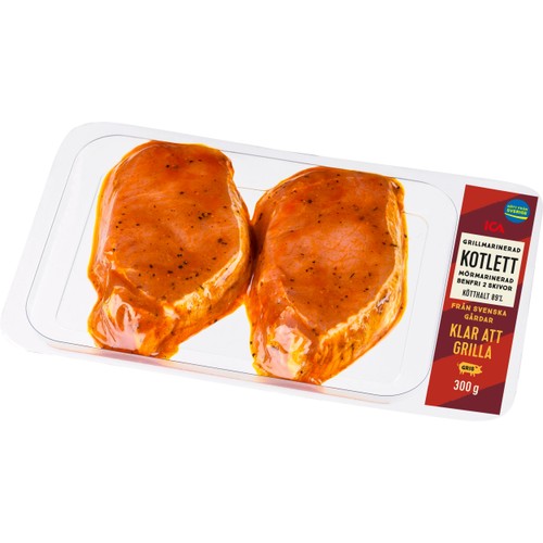 Kotlett Färsk BBQ Skivad Benfri 300g ICA