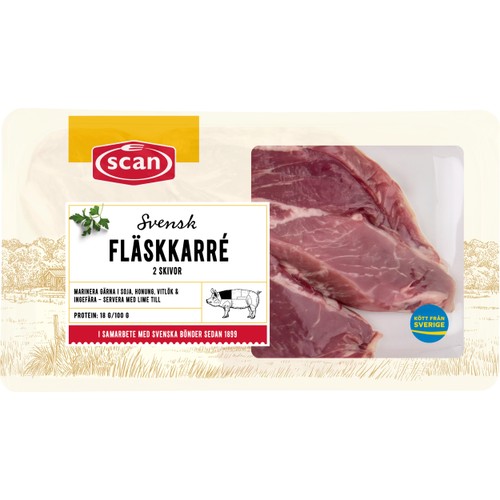 Fläskkarré Färsk Skivad 300g Scan