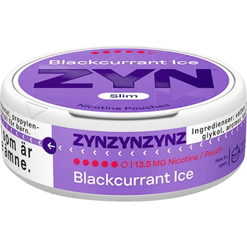 Zyn Blackcurrant Ice Slim S5 14.7 Gram