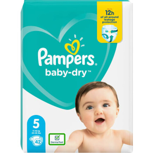Blöjor Baby-Dry Strl 5 11-16kg 42-pack ValuePack Pampers