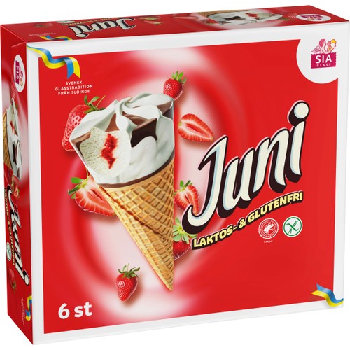 Gräddglass Juni laktosfri & glutenfri 6-p 780ml SIA Glass