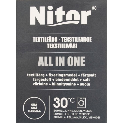 Textilfärg All in one Grå Nitor