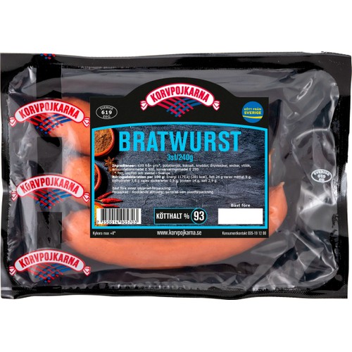 Kryddkorv Bratwurst 240g Korvpojkarna