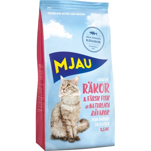 Kattmat Räkor & fisk 3,5kg Mjau