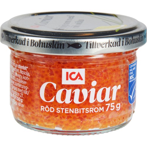 Caviar röd stenbitsrom 75g ICA