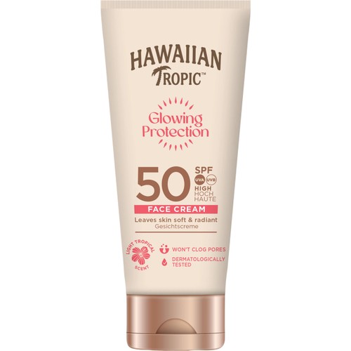 Solskyddskräm för ansikte Glowing Protection Face SPF50 50ml Hawaiian Tropic