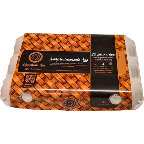 Ägg M 15-pack Frigående Uggelsta Ägg
