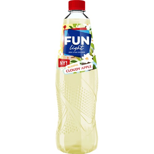 Lightdryck Cloudy Apple Sockerfri 1l Fun Light