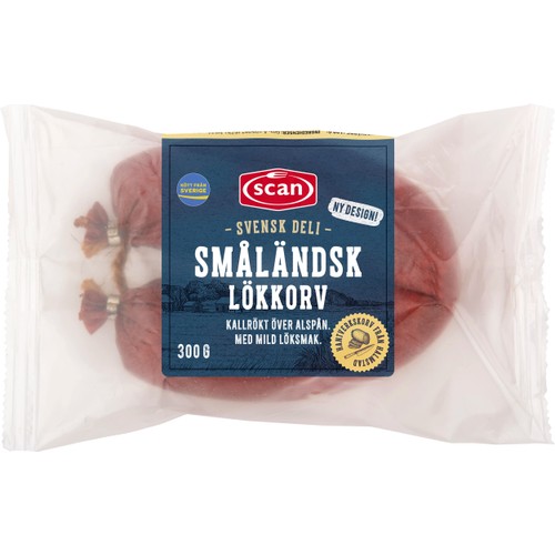 Småländsk Lökkorv Kallrökt 300g Scan