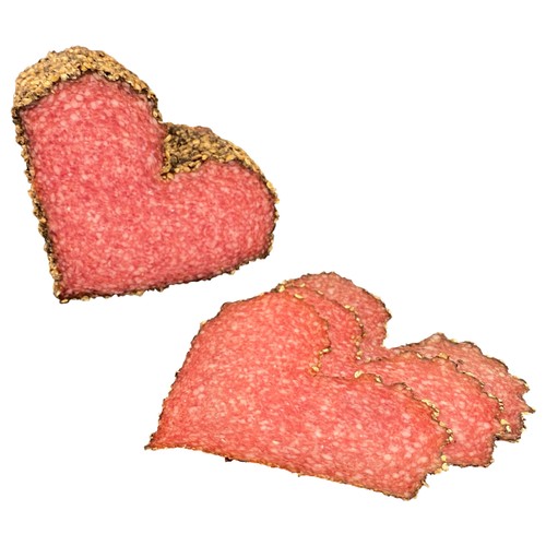 Hjärtformad Pepparsalami