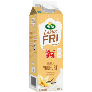 Vaniljyoghurt Mild Laktosfri 2,6% 1000G Ko®