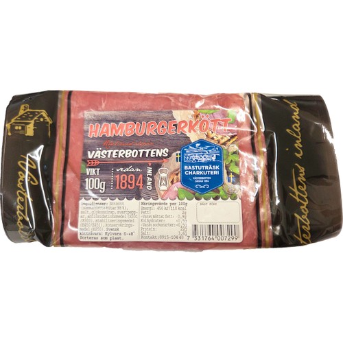 Hamburgerkött Av Nöt 100g Bastuträsk Charkuteri