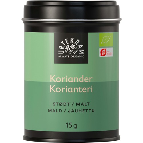 Krydda Koriander Mald Burk Ekologisk 15g Urtekram