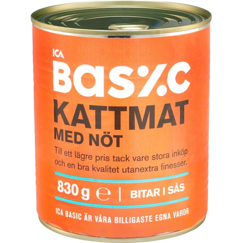 Kattmat Oxkött 830g ICA Basic