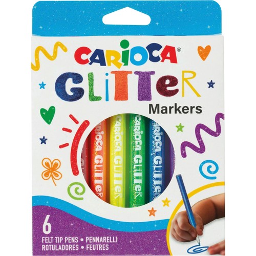 Glitterpennor 6-p Carioca