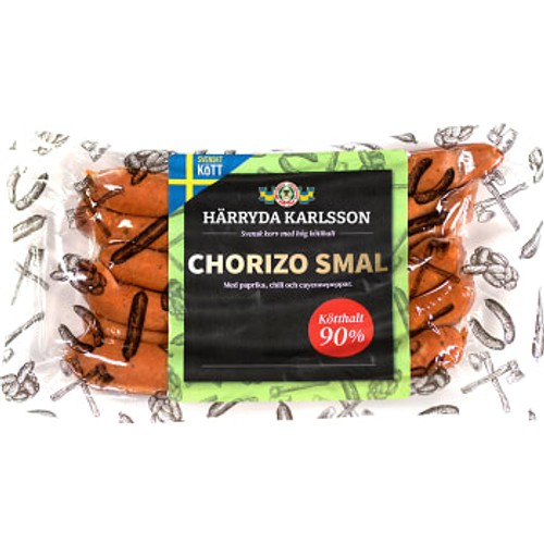 Chorizo smal 90% Kötthalt 270g Härryda Karlsson