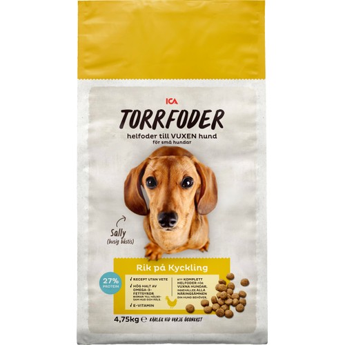 Torrfoder Hund Liten Kyckling 4.75kg ICA