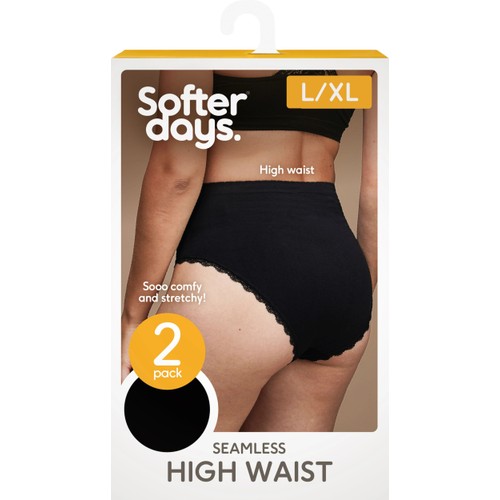 Trosa seamless spets High waist L/XL 2p svart Softer Days