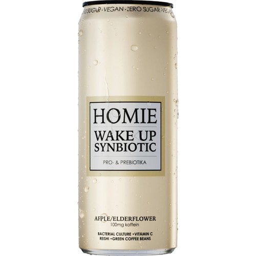 Energidryck Wake Up Synbiotic Äpple/fläder 330ml Homie