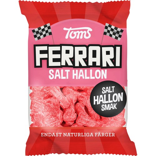 Godis Ferrari Salt hallon 120g Toms