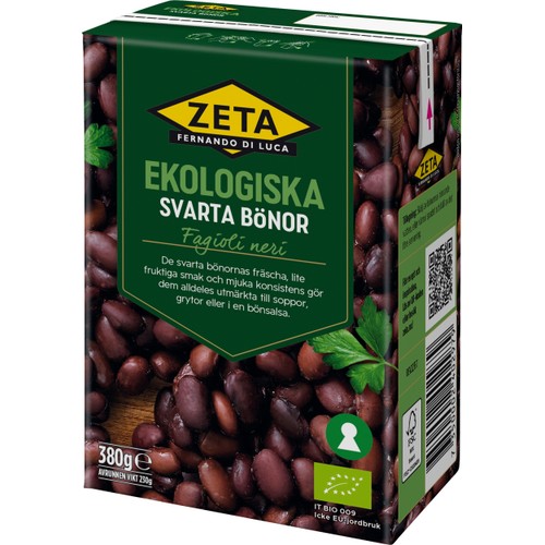Bönor Svarta  Ekologisk 380g Zeta