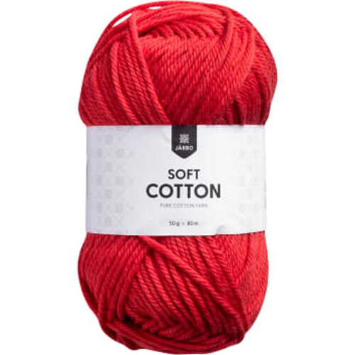 Garn Soft Cotton Röd 50g Järbo