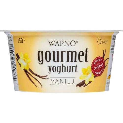 Yoghurt Gourmet Vanilj 150g Wapnö
