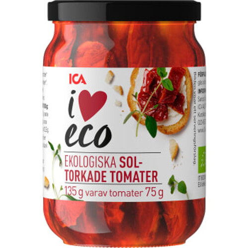 Soltorkade tomater Ekologisk 135g ICA I love eco
