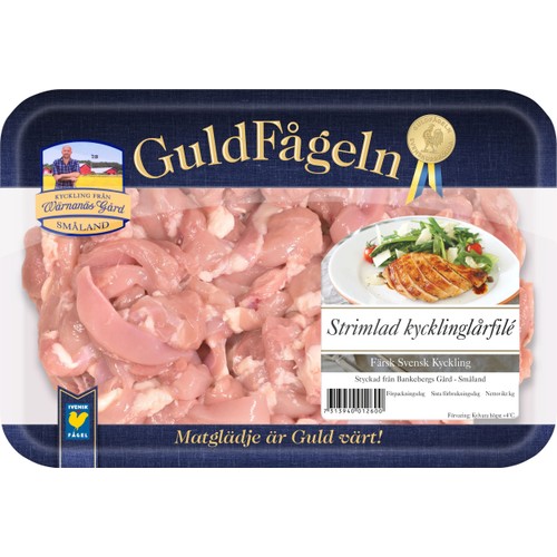 Kycklinglårfilé Färsk Strimlad 600g Guldfågeln