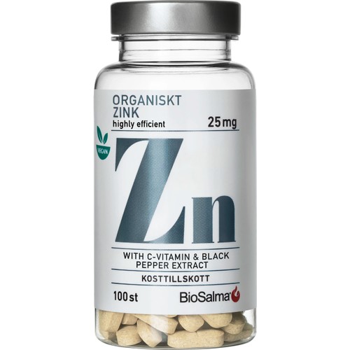 Kosttillskott Zink 25mg + C-vitamin & Nypon BioSalma