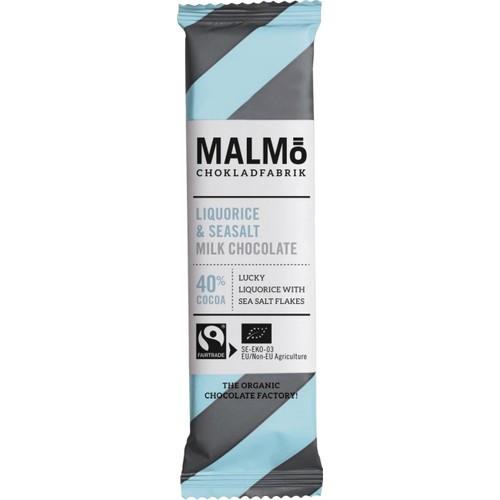 Choklad Lakrits & Havssalt 40% 25g Malmö Chokladfabrik