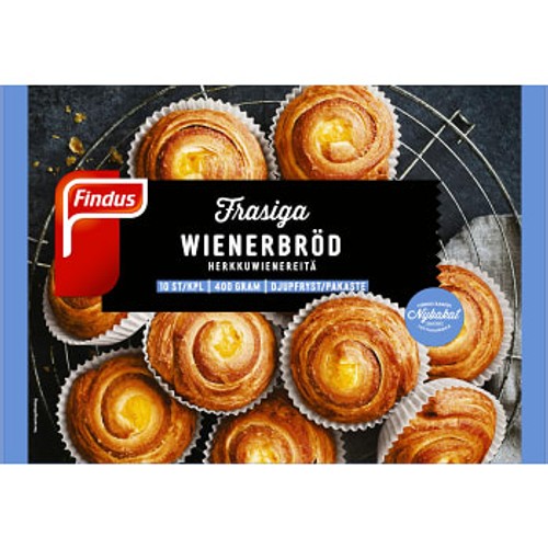 Wienerbröd Gräddade Fryst 10-p 400g Findus