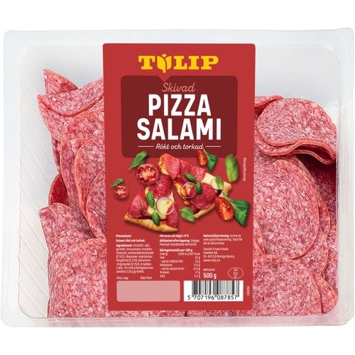 Pizzasalami Skivad 500g Tulip