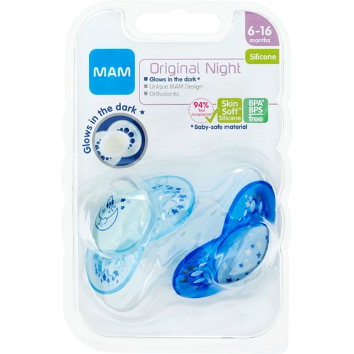 Napp Original Night Silikon 6-16mån 2-p MAM