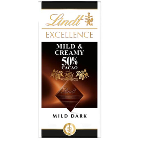 Mörk chokladkaka EXCELLENCE Mild & Cream 100g Lindt