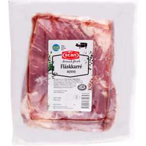 Fläskkarré Färsk Benfri ca 1,1kg Scan