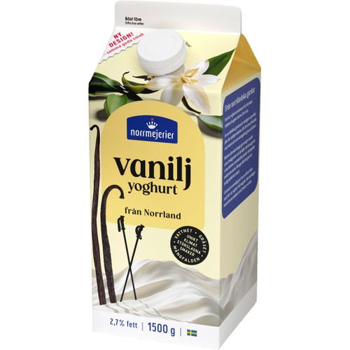 Vaniljyoghurt 2,7% 1500g Norrmejerier