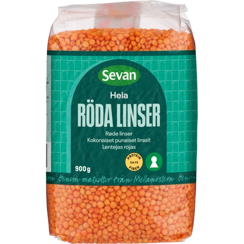 Linser Röda Hela 900g Sevan