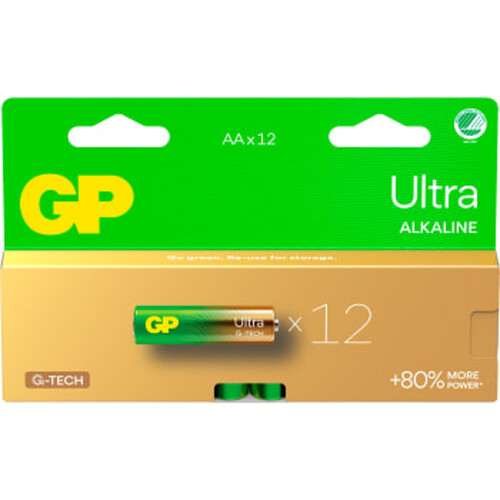 Batteri GP Ultra Alkaline AA/LR6 12-pack GP