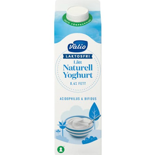 Lättyoghurt Naturell Laktosfri 0,4% 1l Valio Eila