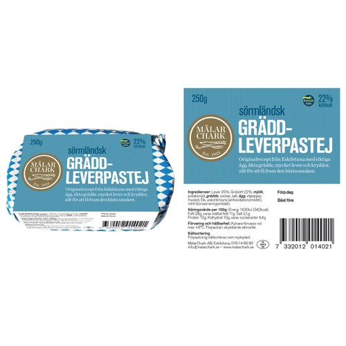 Gräddleverpastej Sörmländsk 250g Mälarchark