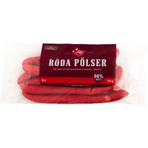 Röd Hot Dog pölser 375g Göl