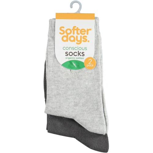 Strumpa 40-45 2p grå mix Softer Days