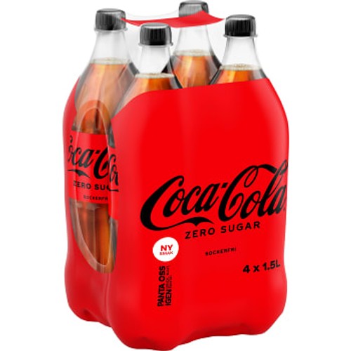 Läsk Coca-Cola Zero 1,5l 4-p