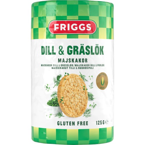 Majskakor Dill/Gräslök 125g Friggs