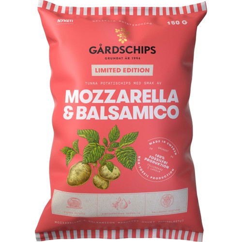 Potatischips Mozzarella & Balsamico 150g Gårdschips